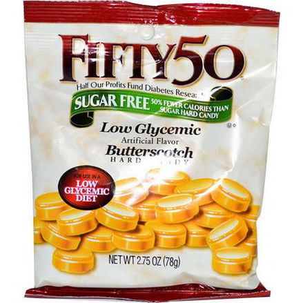 Fifty 50, Butterscotch Hard Candy, Low Glycemic, Sugar Free 78g