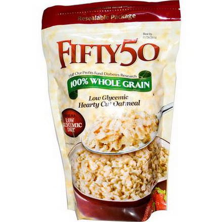 Fifty 50, Low Glycemic Hearty Cut Oatmeal, 100% Whole Grain 454g