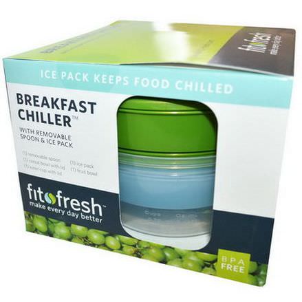 Fit&Fresh, Breakfast Chiller with Removable Spoon&Ice Pack, 7 Piece Bowl Set