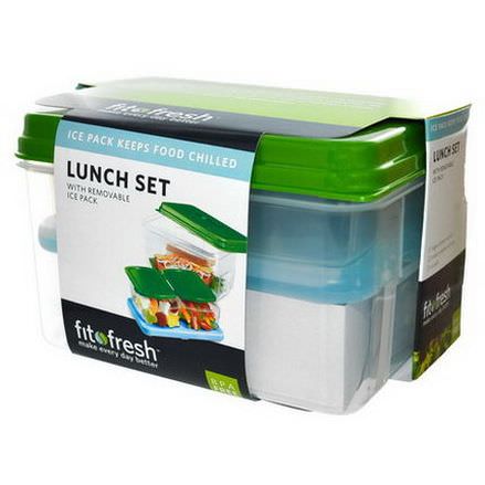 Fit&Fresh, Lunch Set, with Removable Ice Pack, 7 Piece Set