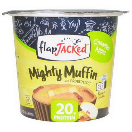 FlapJacked, Mighty Muffin, with Probiotics, Cinnamon Apple 55g