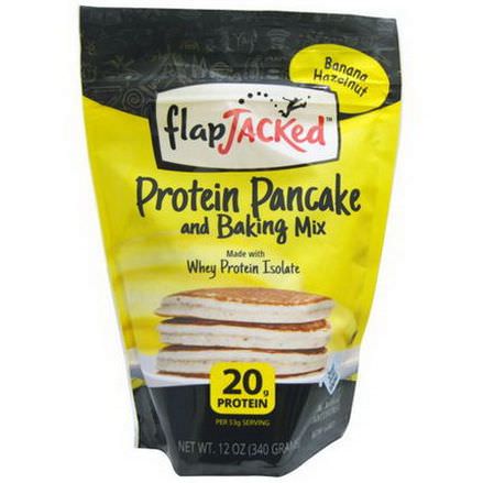 FlapJacked, Protein Pancake and Baking Mix, Banana Hazelnut 340g