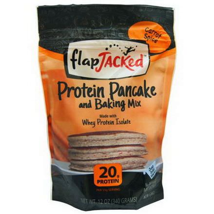FlapJacked, Protein Pancake and Baking Mix, Carrot Spice 340g
