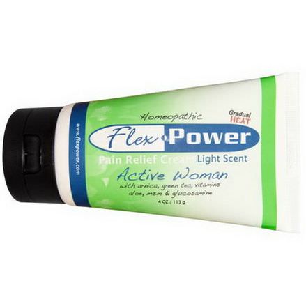FlexPower, Active Woman, Pain Relief Cream, Light Scent 113g