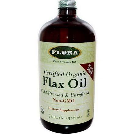 Flora, Certified Organic Flax Oil 946ml
