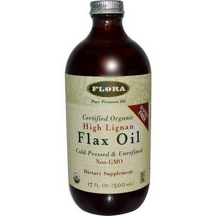 Flora, Certified Organic, High Lignan Flax Oil 500ml