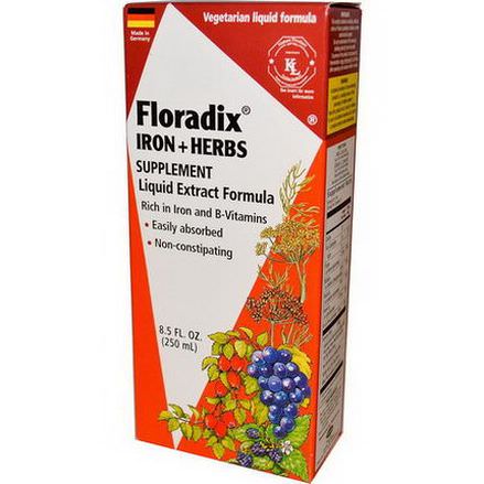 Flora, Floradix, Iron Herbs Supplement, Liquid Extract Formula 250ml