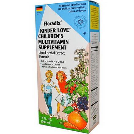 Flora, Floradix, Kinder Love, Children's Multivitamin Supplement 500ml