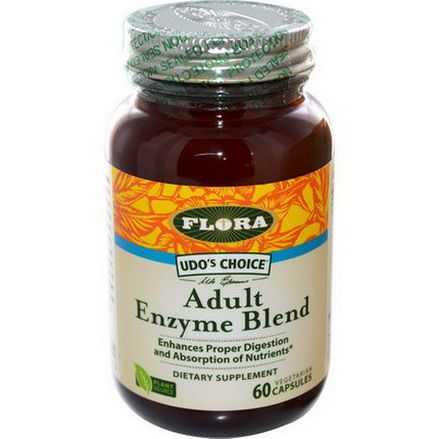 Flora, Udo's Choice, Adult Enzyme Blend, 60 Veggie Caps