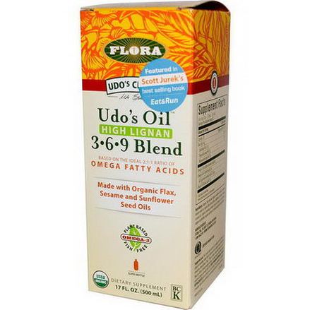 Flora, Udo's Choice, Udo's Oil, 3 6 9 Blend, High Lignan 500ml