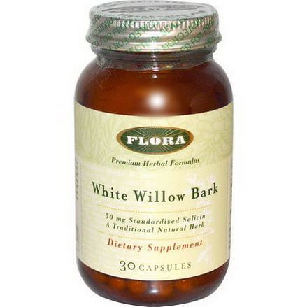 Flora, White Willow Bark, 30 Capsules