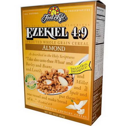Food For Life, Ezekiel 4:9, Sprouted Whole Grain Cereal, Almond 454g