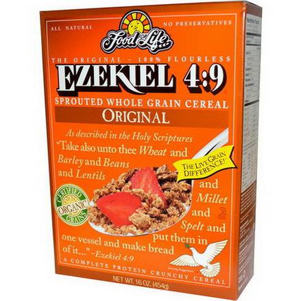 Food For Life, Ezekiel 4:9, Sprouted Whole Grain Cereal, Original 454g
