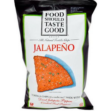 Food Should Taste Good, All Natural Tortilla Chips, Jalapeno 156g