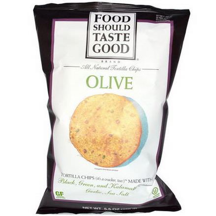 Food Should Taste Good, All Natural Tortilla Chips, Olive 156g