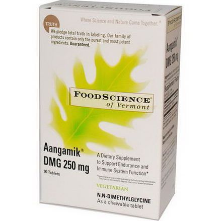 FoodScience, Aangamik DMG, 250mg, 90 Chewable Tablets
