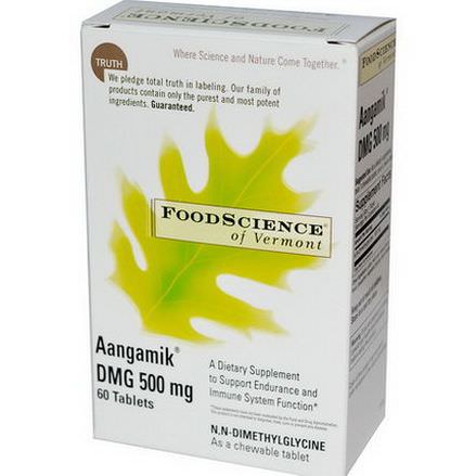 FoodScience, Aangamik DMG, 500mg, 60 Chewable Tablets