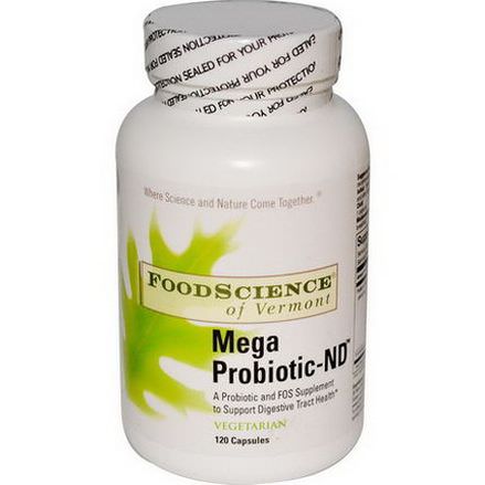 FoodScience, Mega Probiotic-ND, 120 Capsules