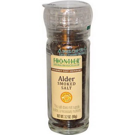 Frontier Natural Products, Alder Smoked Salt, Gourmet Salt Grinder 90g
