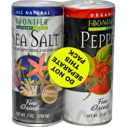 Frontier Natural Products, Culinary Spices, Salt&Pepper Combo Pack