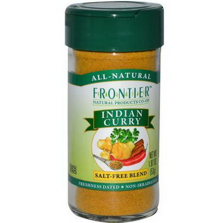 Frontier Natural Products, Indian Curry, Salt-Free Blend 53g