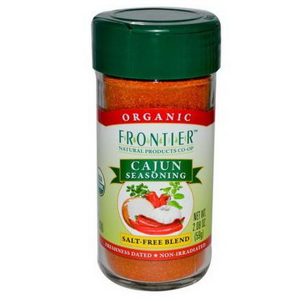 Frontier Natural Products, Organic Cajun Seasoning, Salt-Free Blend 59g