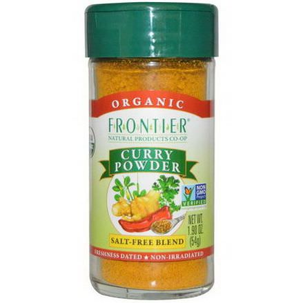Frontier Natural Products, Organic Curry Powder, Salt-Free Blend 54g