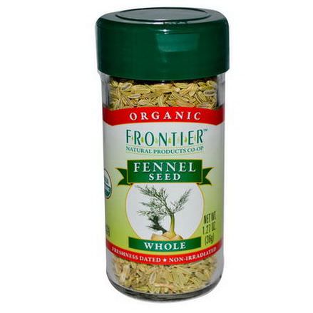Frontier Natural Products, Organic Fennel Seed, Whole 36g