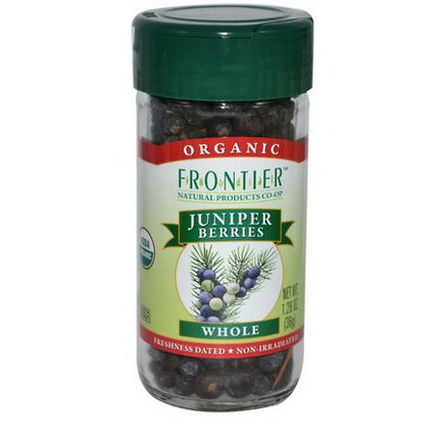 Frontier Natural Products, Organic Juniper Berries, Whole 36g