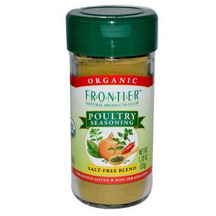 Frontier Natural Products, Organic Poultry Seasoning, Salt-Free Blend 33g