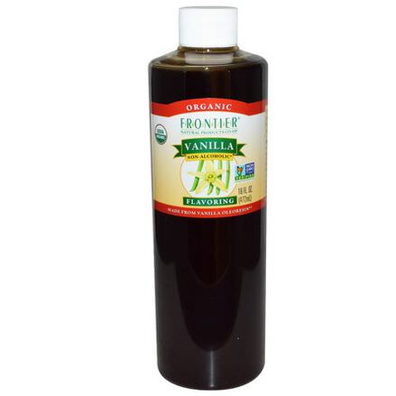 Frontier Natural Products, Organic, Vanilla Flavoring, Non-Alcoholic 472ml