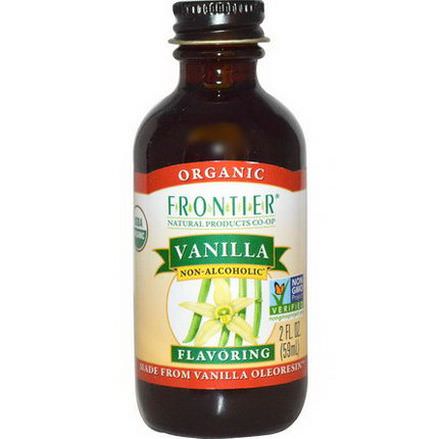 Frontier Natural Products, Organic, Vanilla Flavoring, Non-Alcoholic 59ml