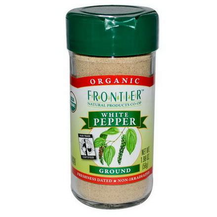 Frontier Natural Products, Organic White Pepper, Ground 56g