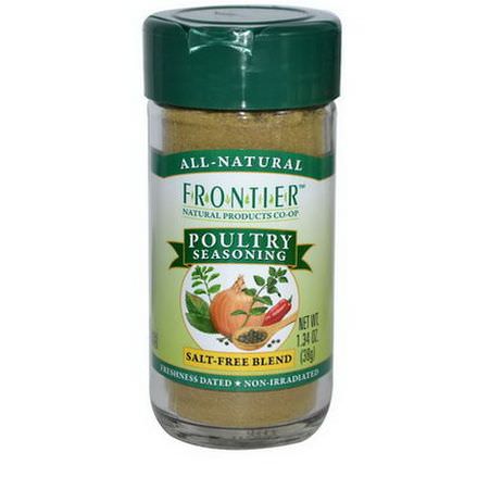 Frontier Natural Products, Poultry Seasoning, Salt-Free Blend 38g