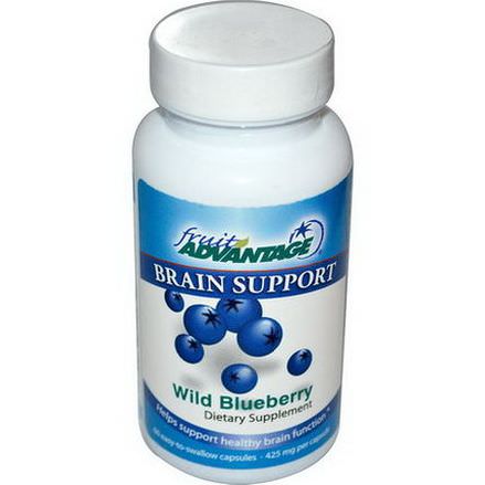 Fruit Advantage, Brain Support, Wild Blueberry, 425mg, 60 Capsules