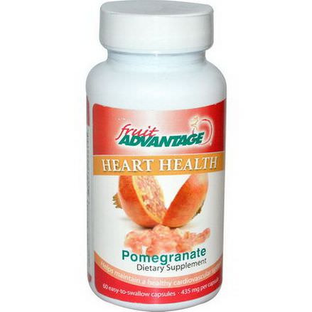 Fruit Advantage, Heart Health Pomegranate, 435mg, 60 Easy-to-Swallow Capsules