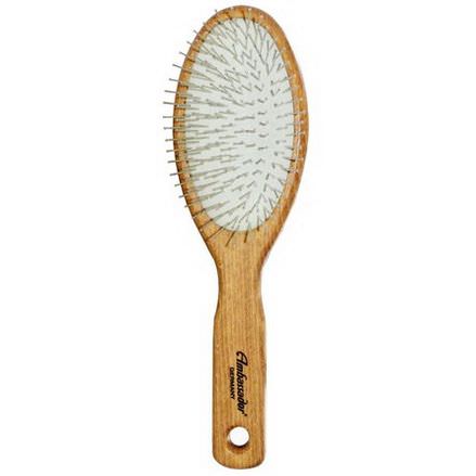 Fuchs Brushes, Ambassador Hairbrush, Wooden, Large, Oval/Steel Pins, 1 Hair Brush