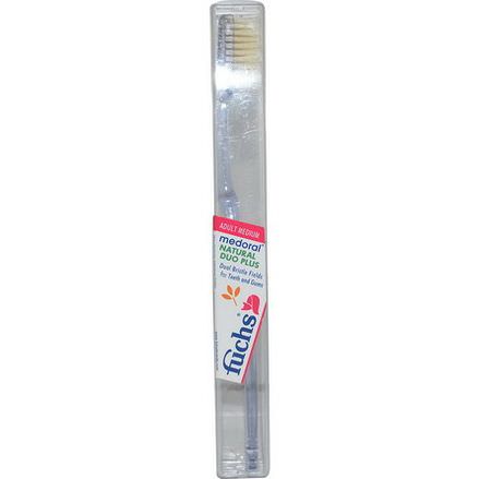Fuchs Brushes, Medoral Natural Duo Plus Toothbrush, Adult Medium, 1 Toothbrush