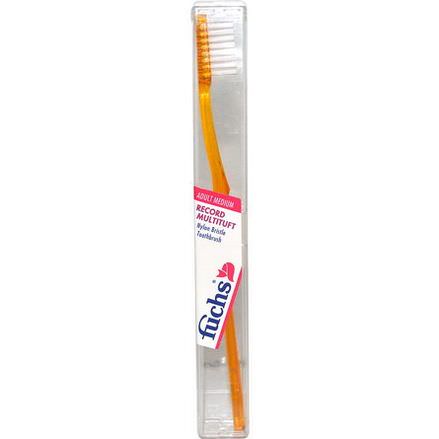 Fuchs Brushes, Record Multituft Nylon Bristle Toothbrush, Adult Medium, 1 Toothbrush