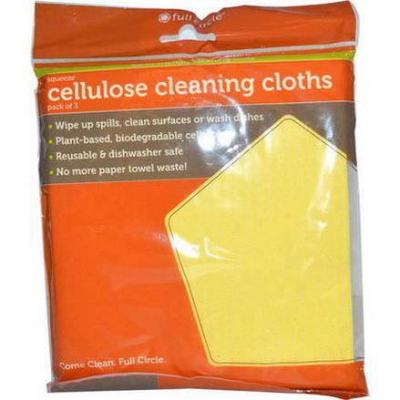 Full Circle Home LLC, Squeeze Cellulose Cleaning Cloths, 3-Pack