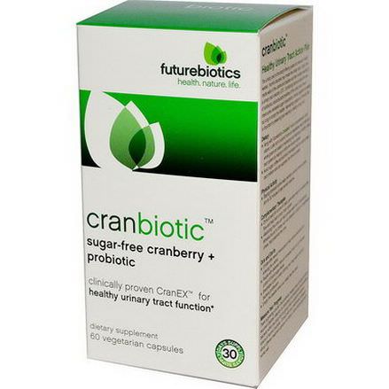 FutureBiotics, CranBiotic, Sugar-Free Cranberry Probiotic, 60 Veggie Caps