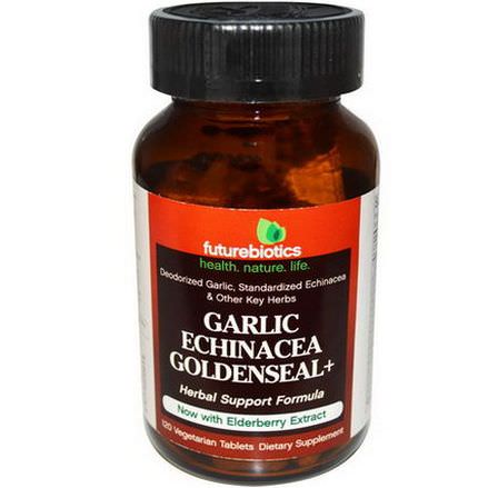 FutureBiotics, Garlic Echinacea Goldenseal+, 120 Veggie Tabs