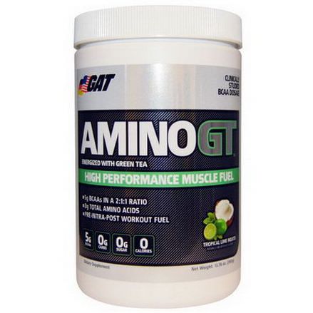 GAT, AminoGT, High Performance Muscle Fuel, Tropical Lime Mojito 390g