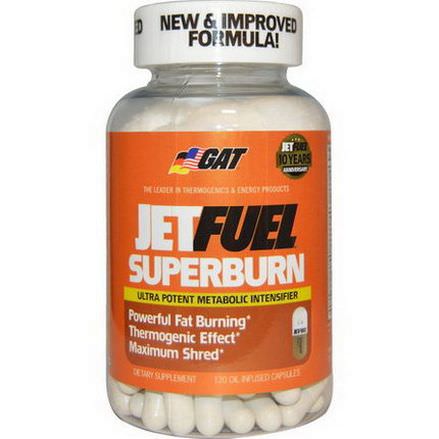 GAT, JetFUEL Superburn, 120 Oil Infused Capsules