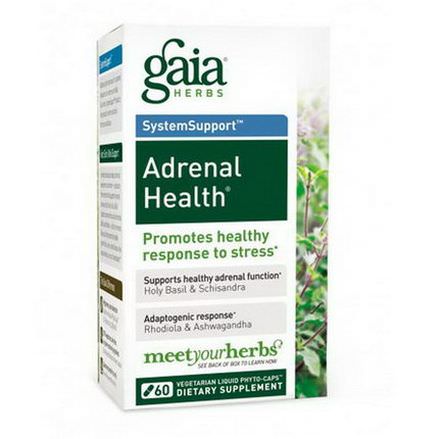 Gaia Herbs, Adrenal Health, 60 Veggie Liquid Phyto-Caps