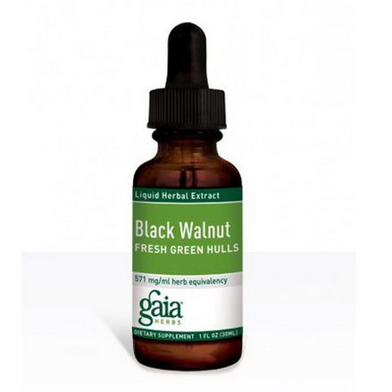 Gaia Herbs, Black Walnut, Fresh Green Hulls 30ml