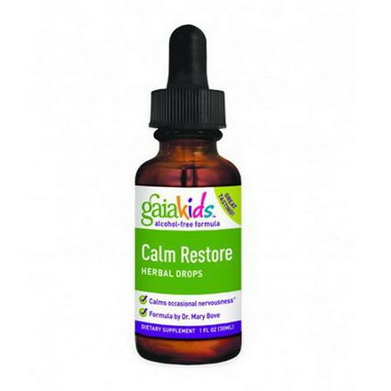 Gaia Herbs, Calm Restore, Herbal Drops, Alcohol-Free Formula 30ml