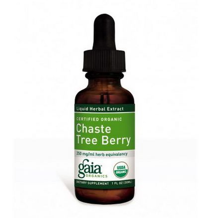 Gaia Herbs, Certified Organic, Chaste Tree Berry 30ml