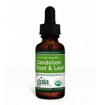 Gaia Herbs, Certified Organic Dandelion Root&Leaf 30ml