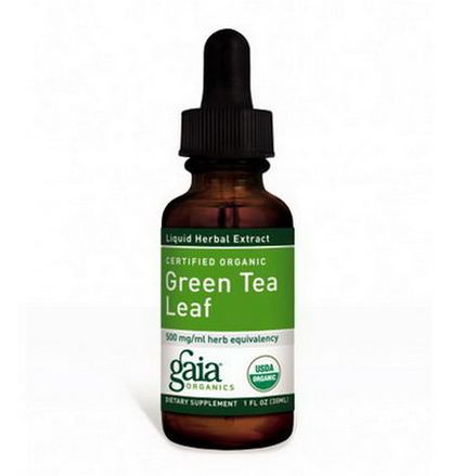 Gaia Herbs, Certified Organic Green Tea Leaf 30ml